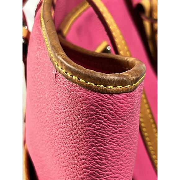 Dooney & Bourke Helena Shopper Shoulder Tote Bag Pink Pebbled Coated Leather - Picture 7 of 16